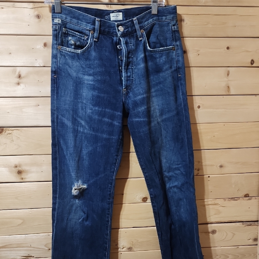 Citizens Of Humanity Size 25 Womans Button Fly Jeans Distressed 29in Inseam